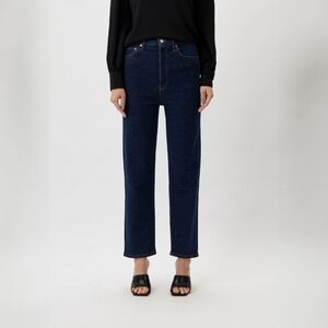 REDONE 70s Ultra High Rise Stove Pipe Jean — Rigid Like Wash, Size 28